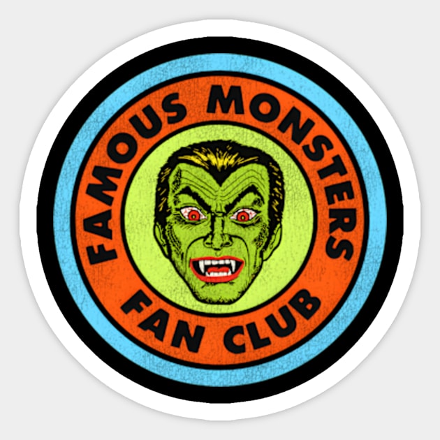 Famous Monsters Fan Club - Dracula Sticker by dany artist